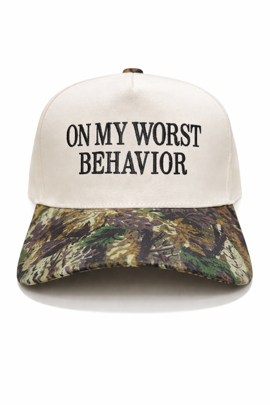 On My Worst Behavior Trucker Hat