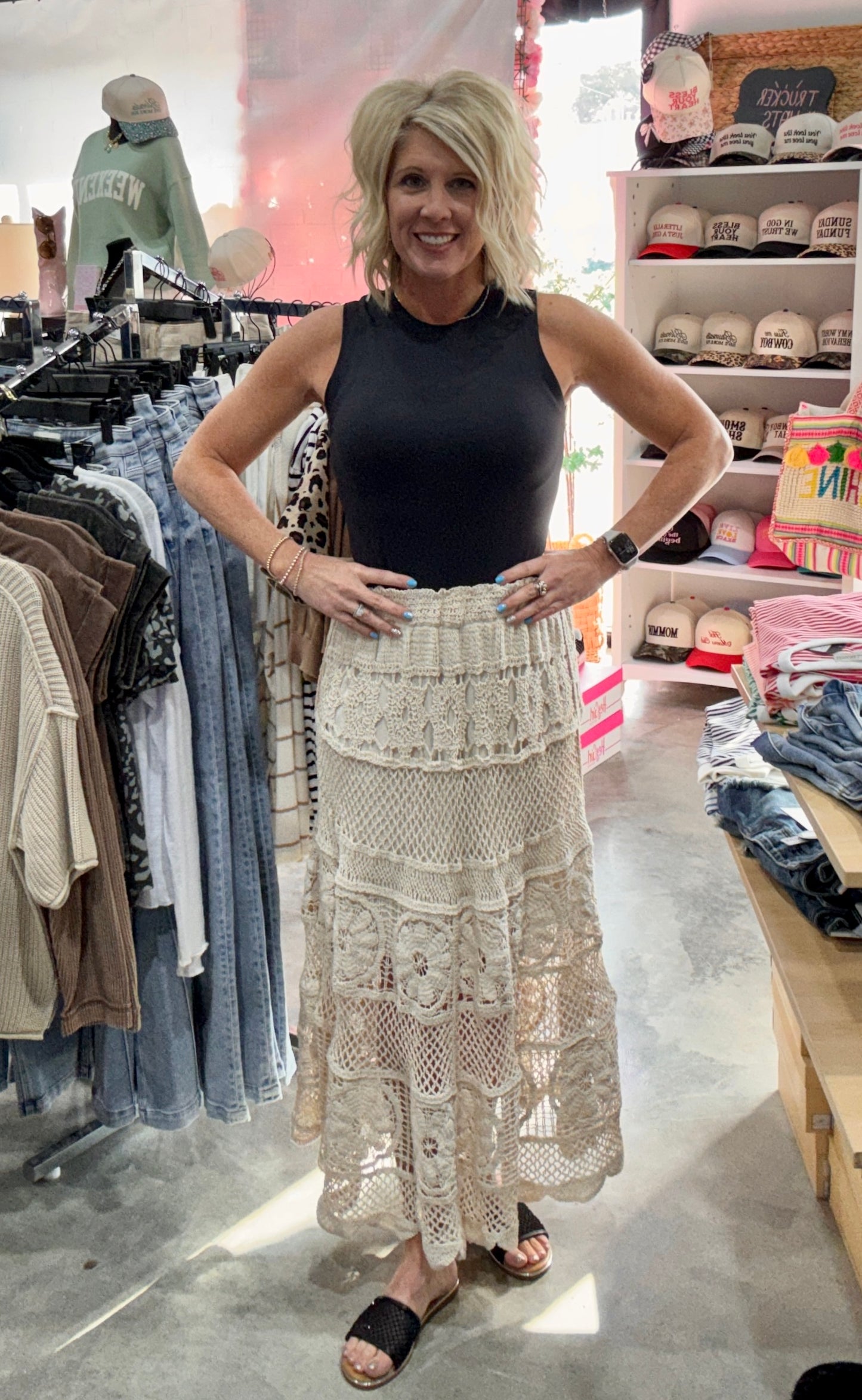 The Perfect Boho Crochet Midi Skirt