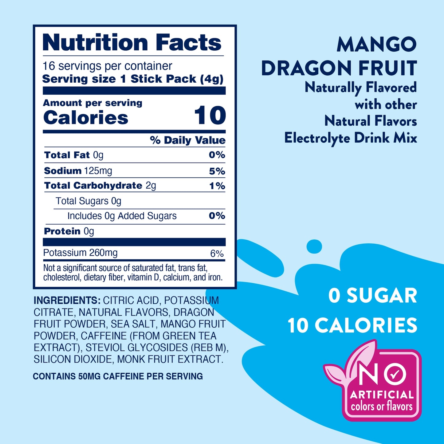 Jordan's Mango Dragon Fruit Refresher Stix