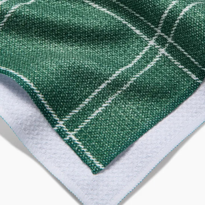 Geometry - Pine Forest Plaid Tea Towel