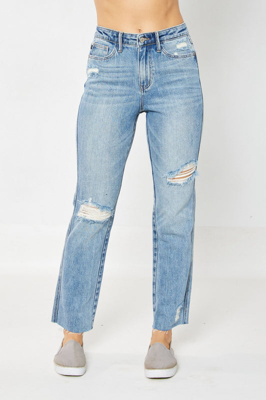 Judy Blue Rigid Magic Destroy Straight Leg