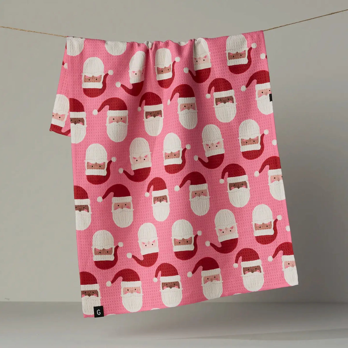 Geometry - Jolly Santas Luxe Kitchen Towel