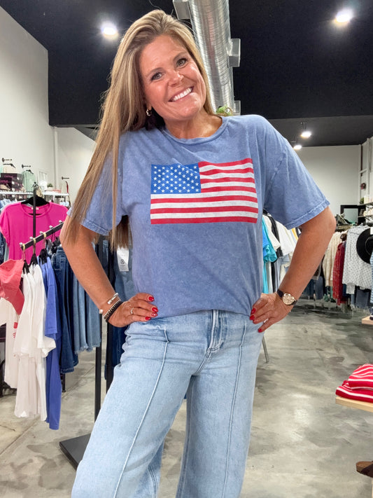 USA Flag Graphic Tee