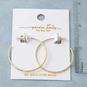 Hammered Medium Hoop Earrings