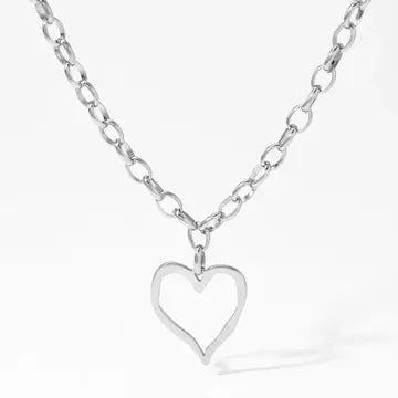 Open Heart Statement Necklace