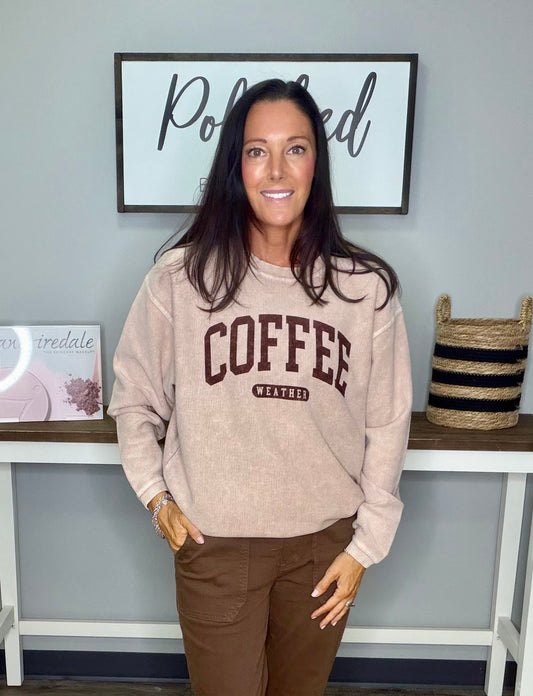 Coffee Weather Thermal Pullover