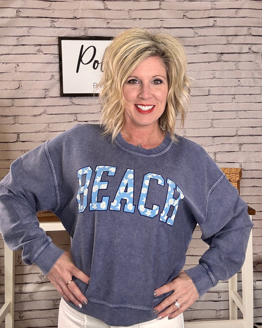 BEACH Textured Sweatshirt