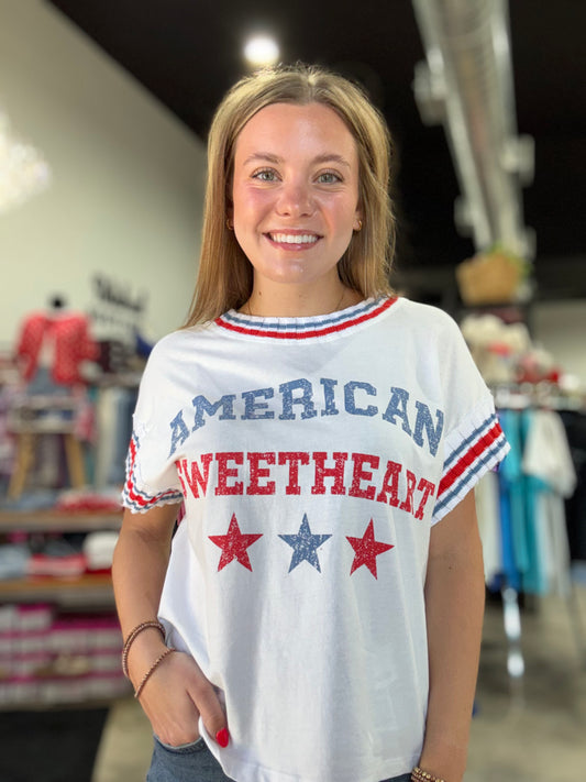 American Sweetheart Graphic Sweater Tee