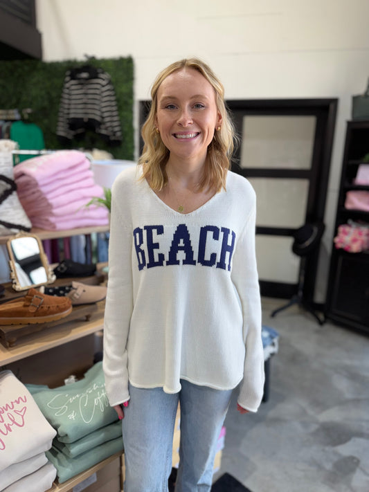 The Beach Club Varsity Sweater