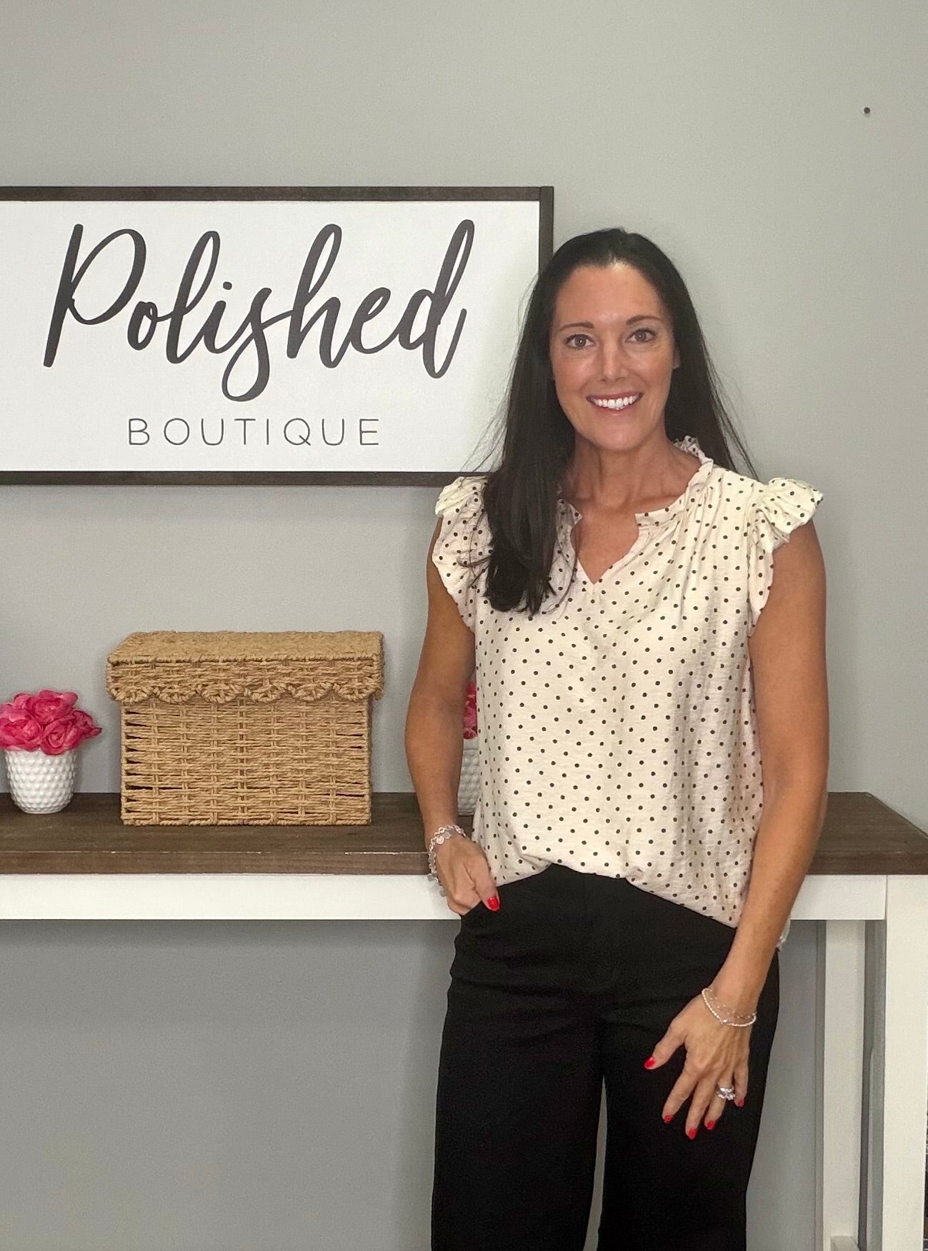Darling Dot Ruffle Blouse
