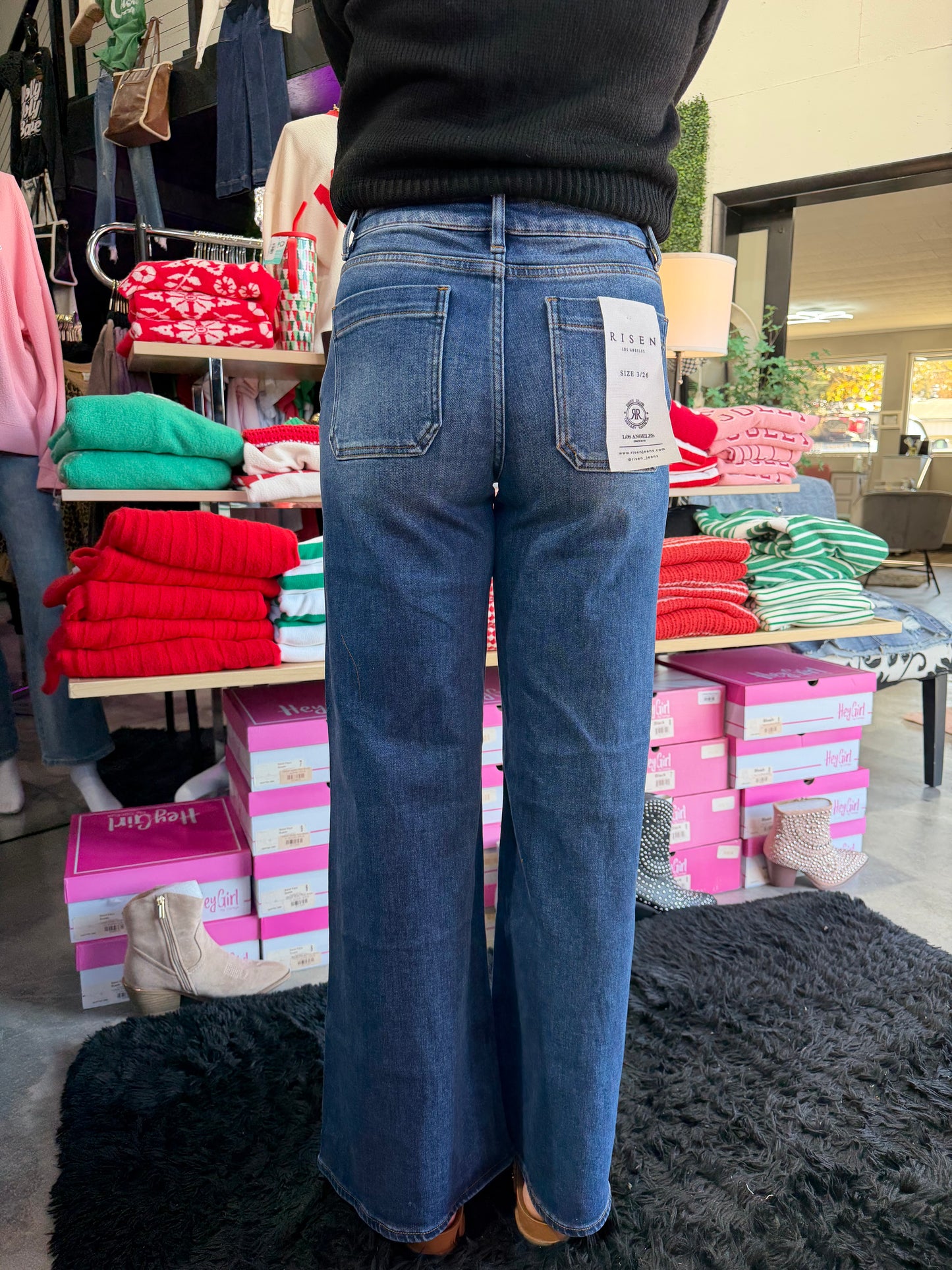 Risen High Rise Wide Jeans