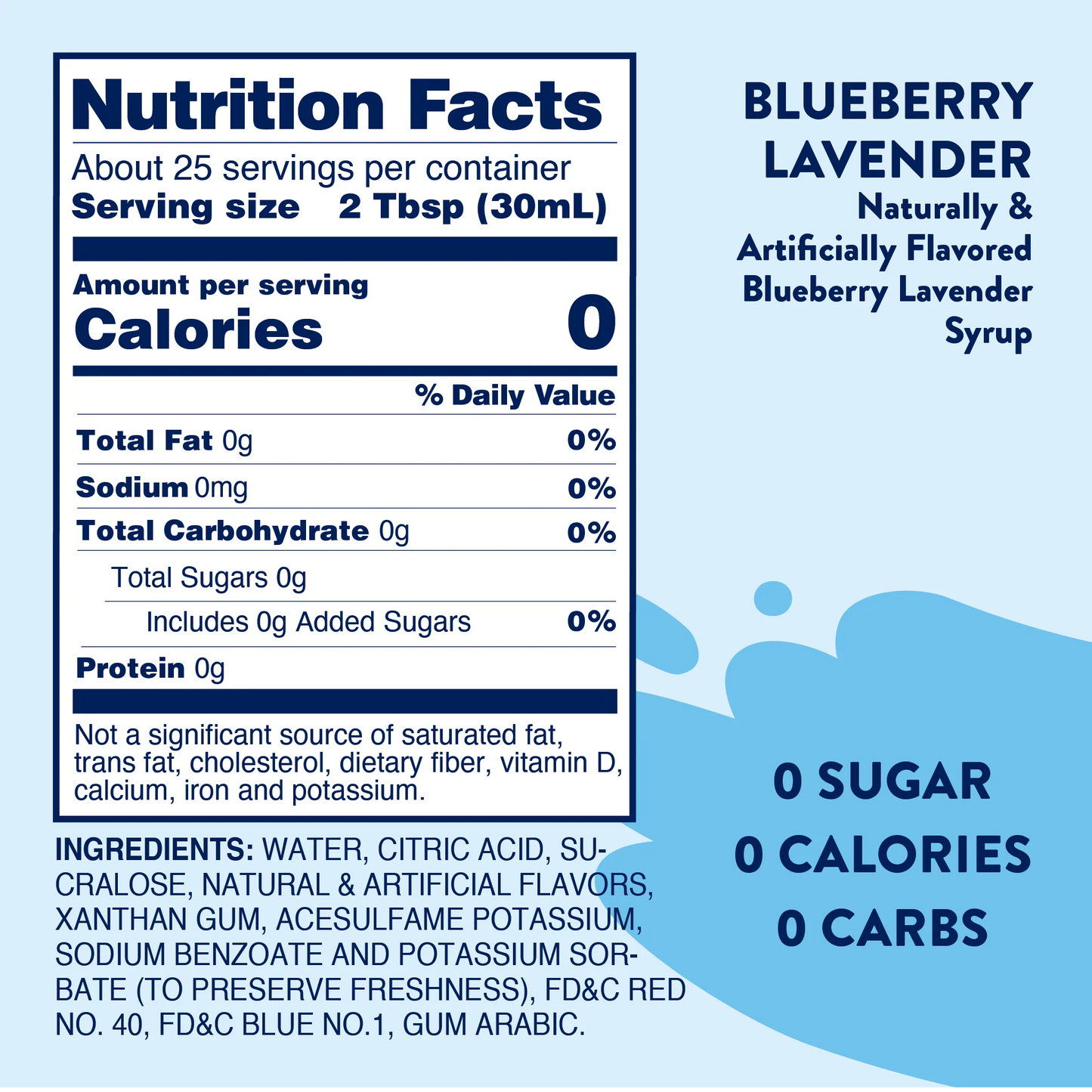 Jordan's Skinny Syrup Blueberry Lavender Flavor Infusion