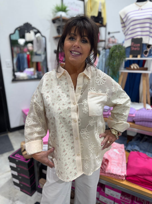 The Meadow Lace Button Down