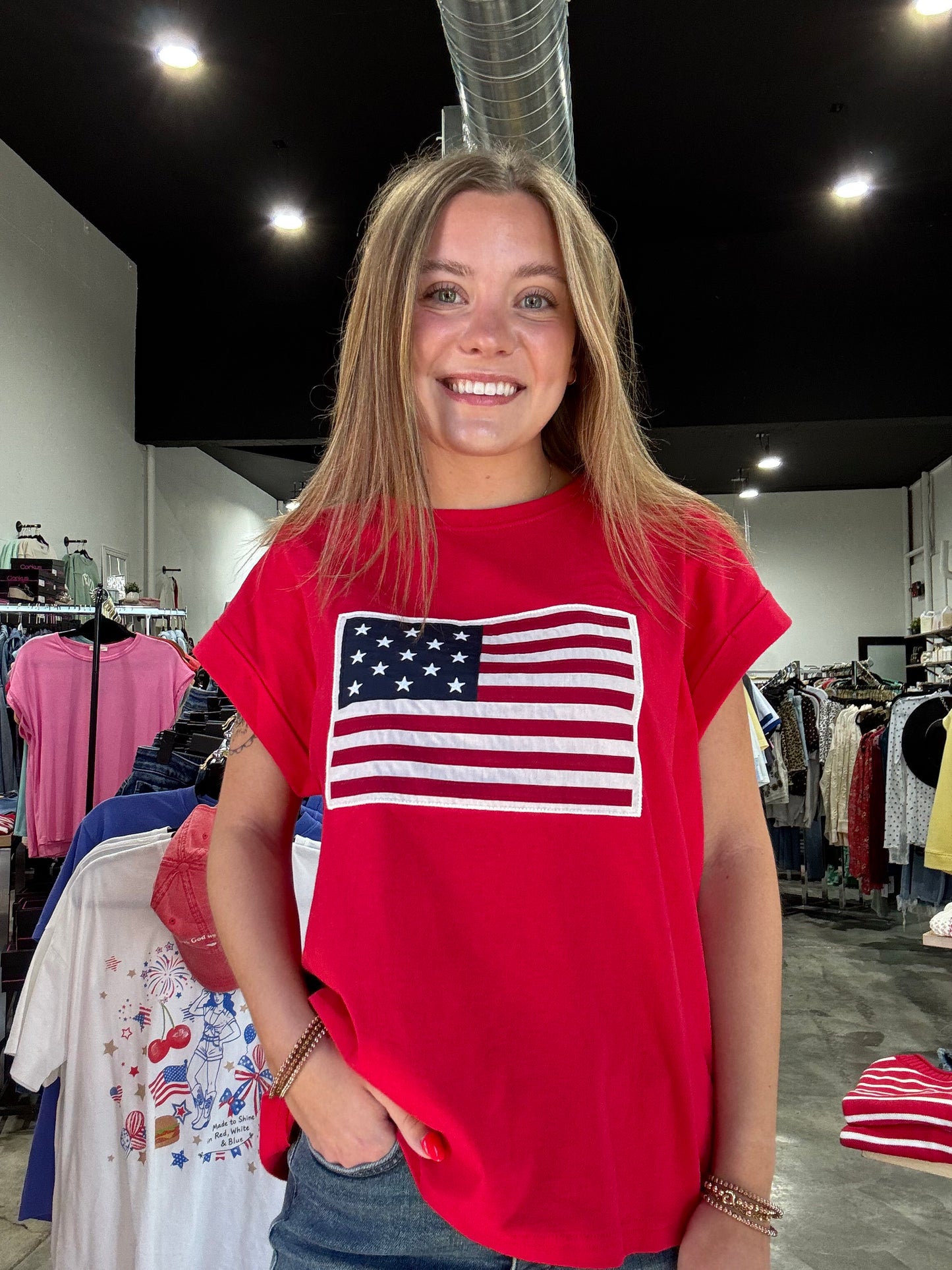 The American Flag Patch Tee