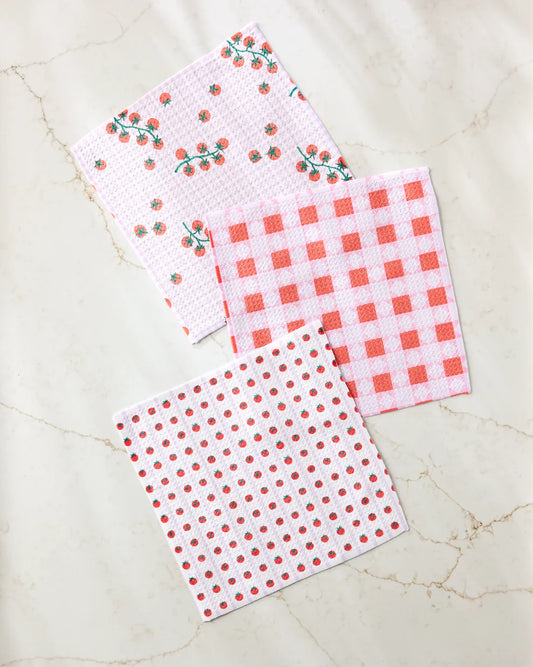 Geometry - Quilt Tomato Harvest Dishcloth Set