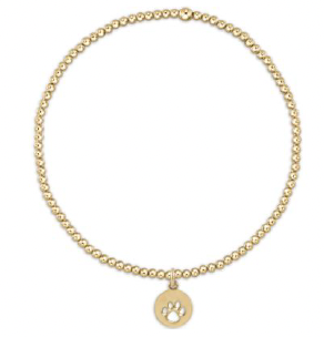 enewton egirl Classic Gold 2mm Bracelet - Paw Print Small Gold Disc