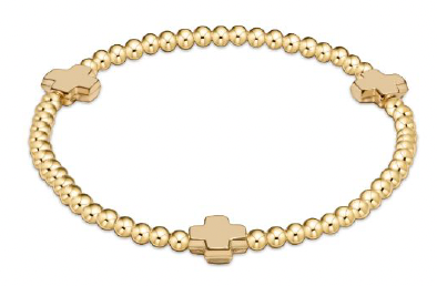 enewton egirl Signature Cross 3mm Gold Bracelet  - Gold