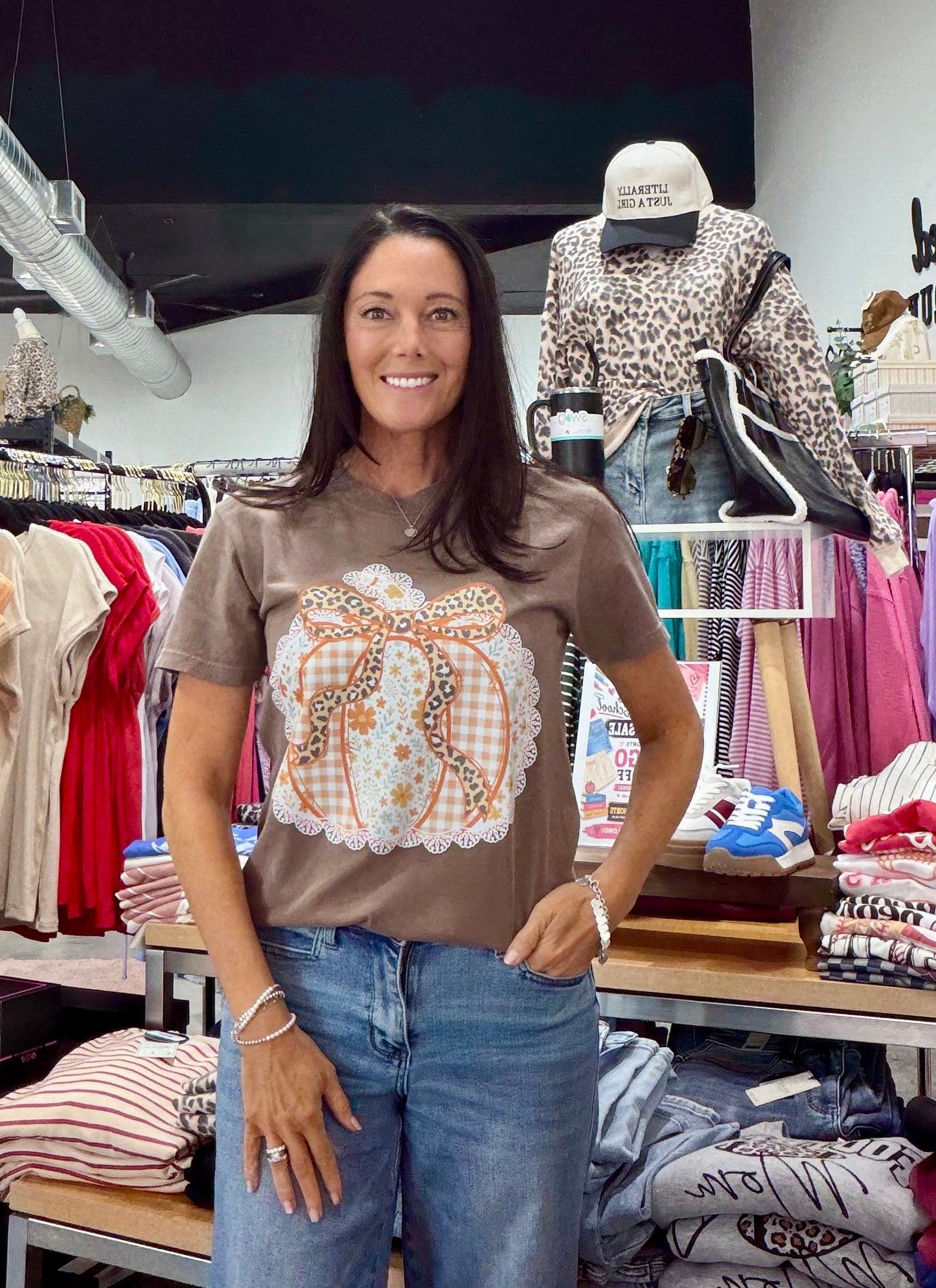 The Preppy Floral Fall Pumpkin Graphic Tee
