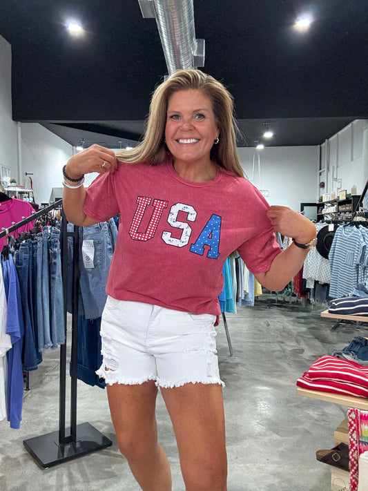USA Pattern Graphic Tee