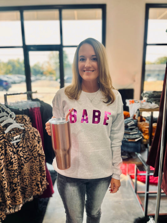 BABE Foil Graphic Sweatshirt