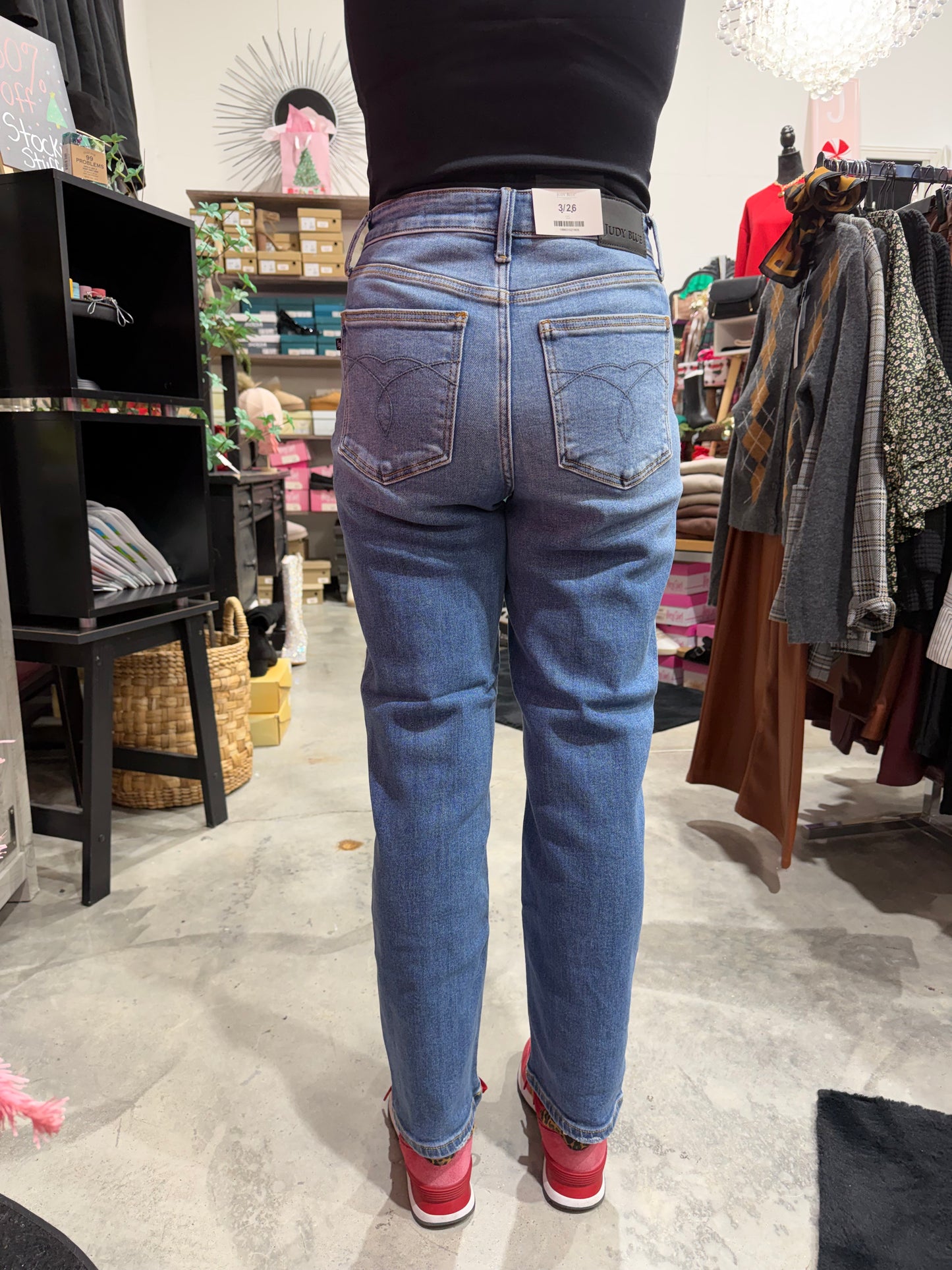 Judy Blue High Waist Ankle Straight Denim Jeans