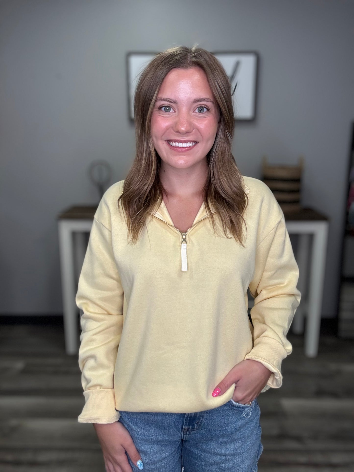The Jasmin Half Zip Sweatshirt