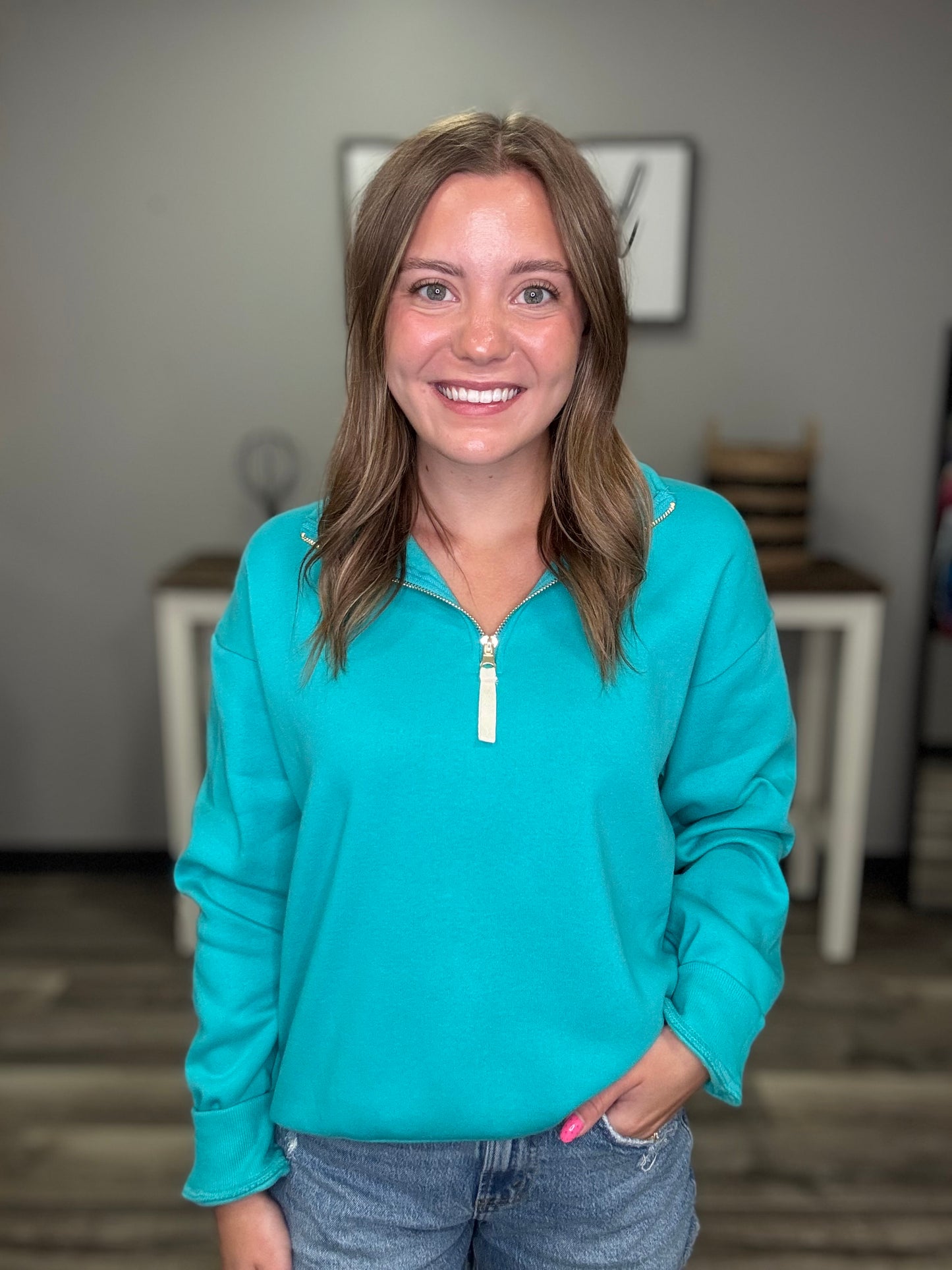 The Jasmin Half Zip Sweatshirt