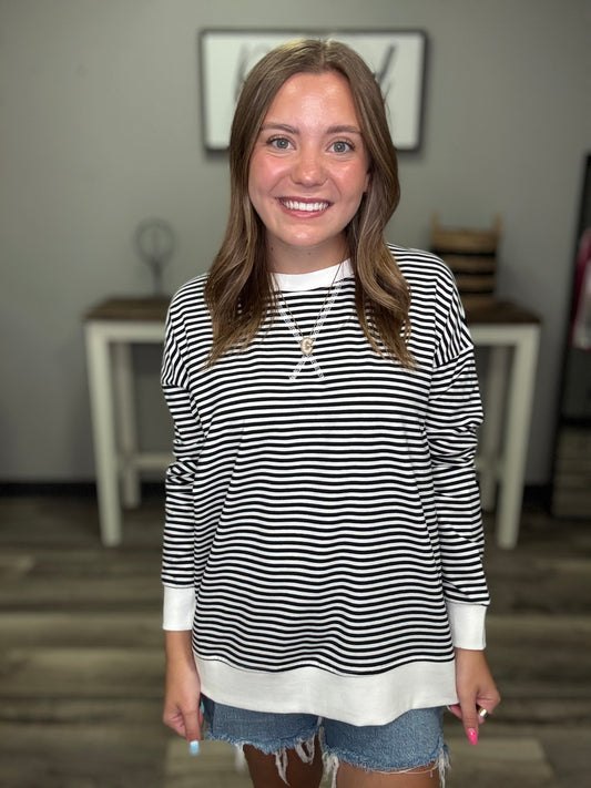 Zenana Easy Going Striped Top