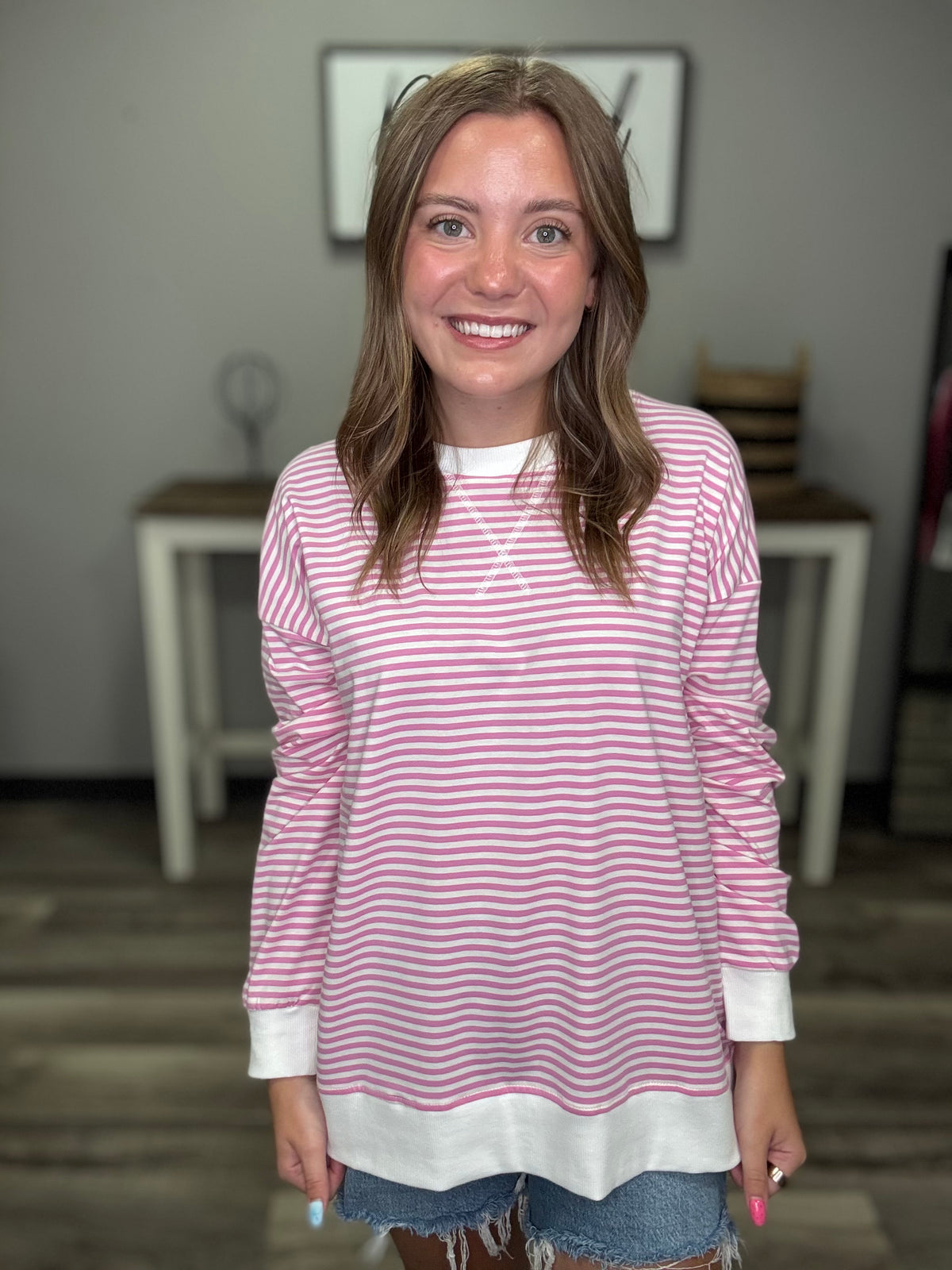 Zenana Easy Going Striped Top