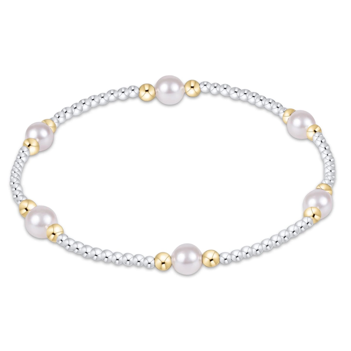 enewton Purpose Pearl 5mm Mixed Metal Bracelet