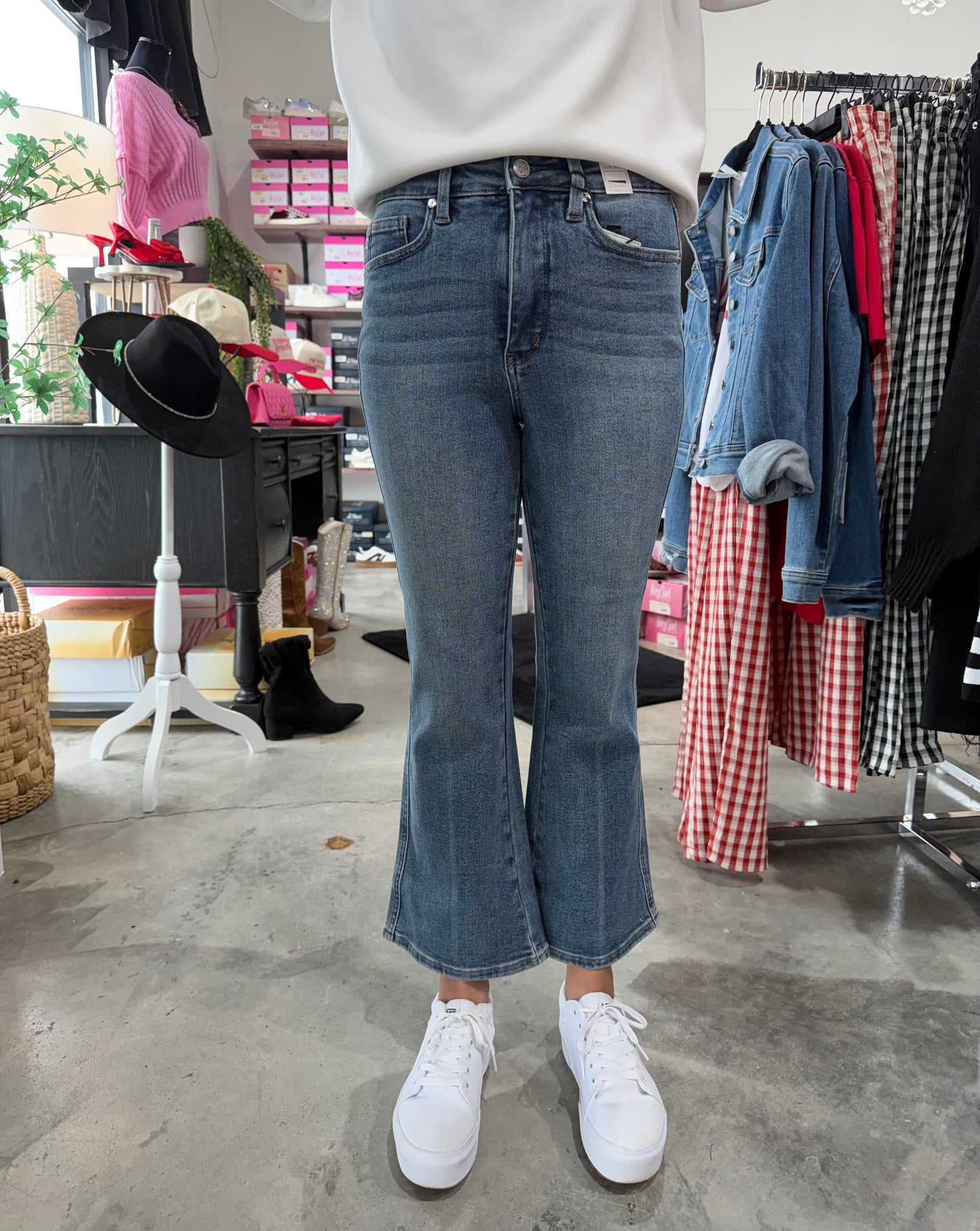 Judy Blue HW Tummy Control Kick Flare Denim Jeans