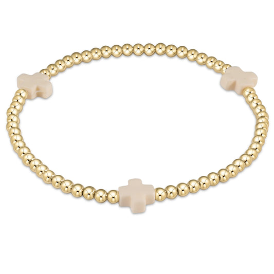 enewton Signature Cross 3mm Gold Bracelet