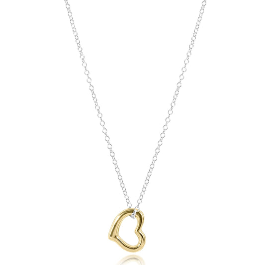 enewton 16" Necklace Mixed Metal - Love Gold Charm