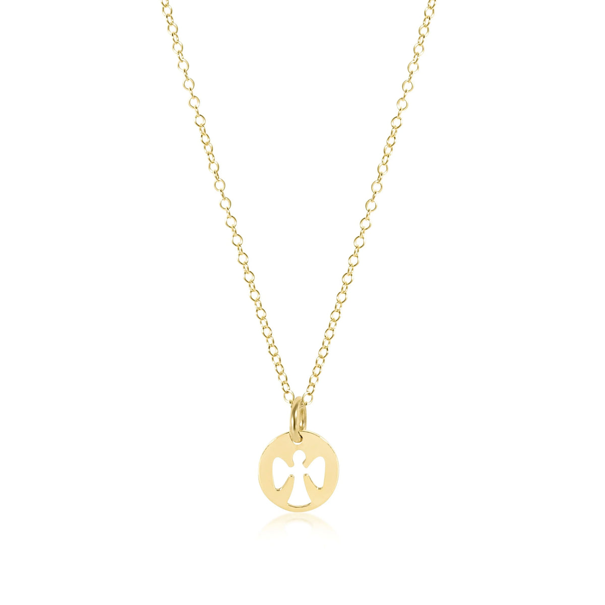 enewton 16" Necklace Gold - Guardian Angel Small Gold Disc