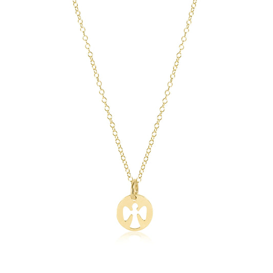 enewton 16" Necklace Gold - Guardian Angel Small Gold Disc
