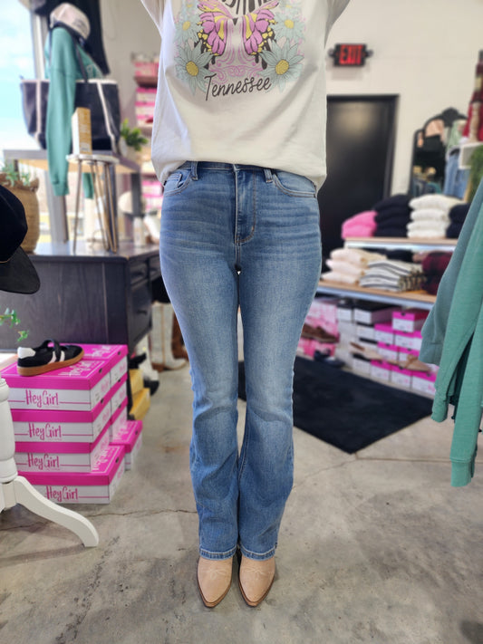 Judy Blue HW Classic Contrast Wash Bootcut Denim Jeans