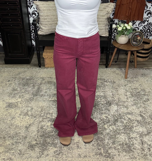 Judy Blue HW T.C. Lux Retro Wide Boysenberry