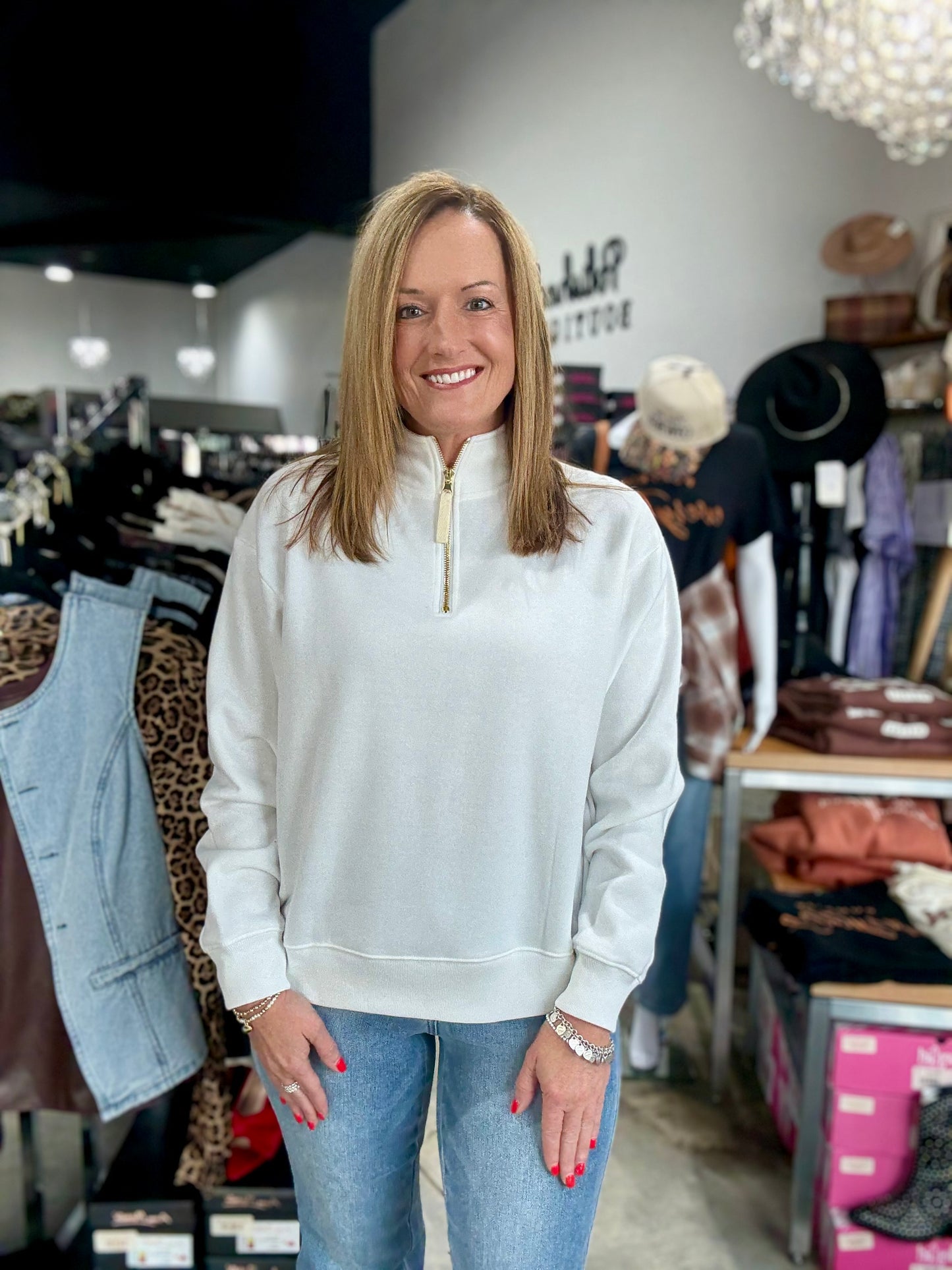The Jasmin Half Zip Sweatshirt