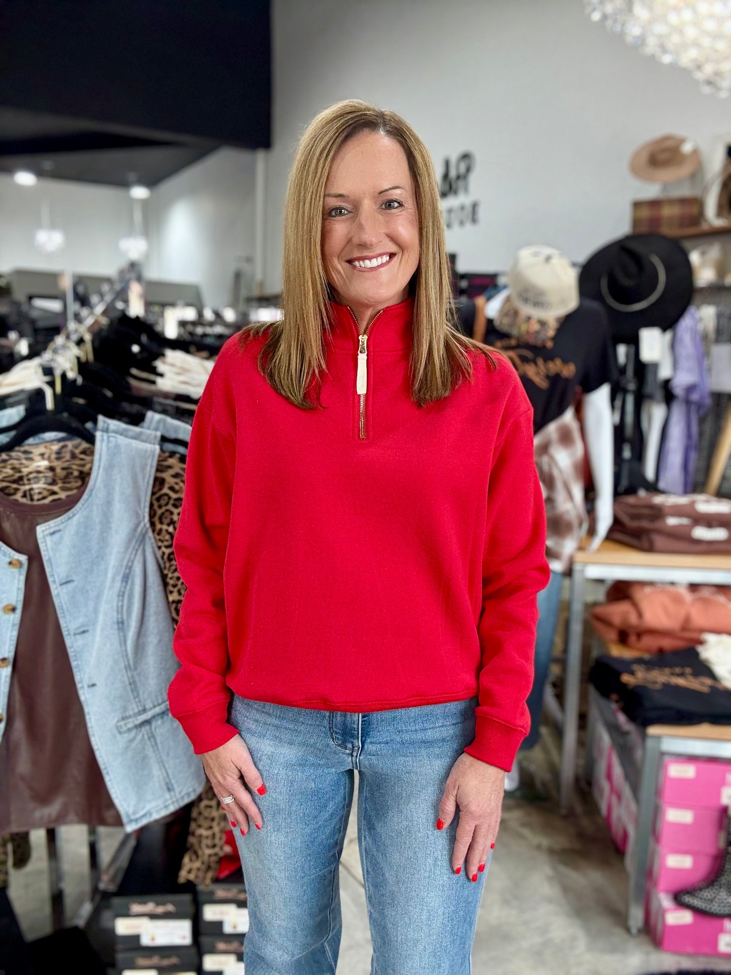 The Jasmin Half Zip Sweatshirt