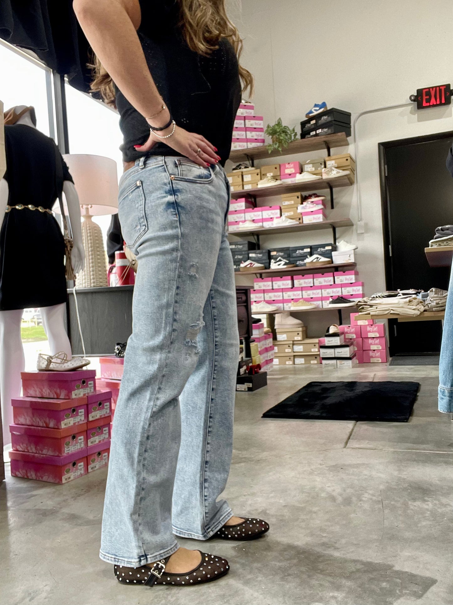 Judy Blue High Waist 90's Straight Mineral Wash Denim Jeans