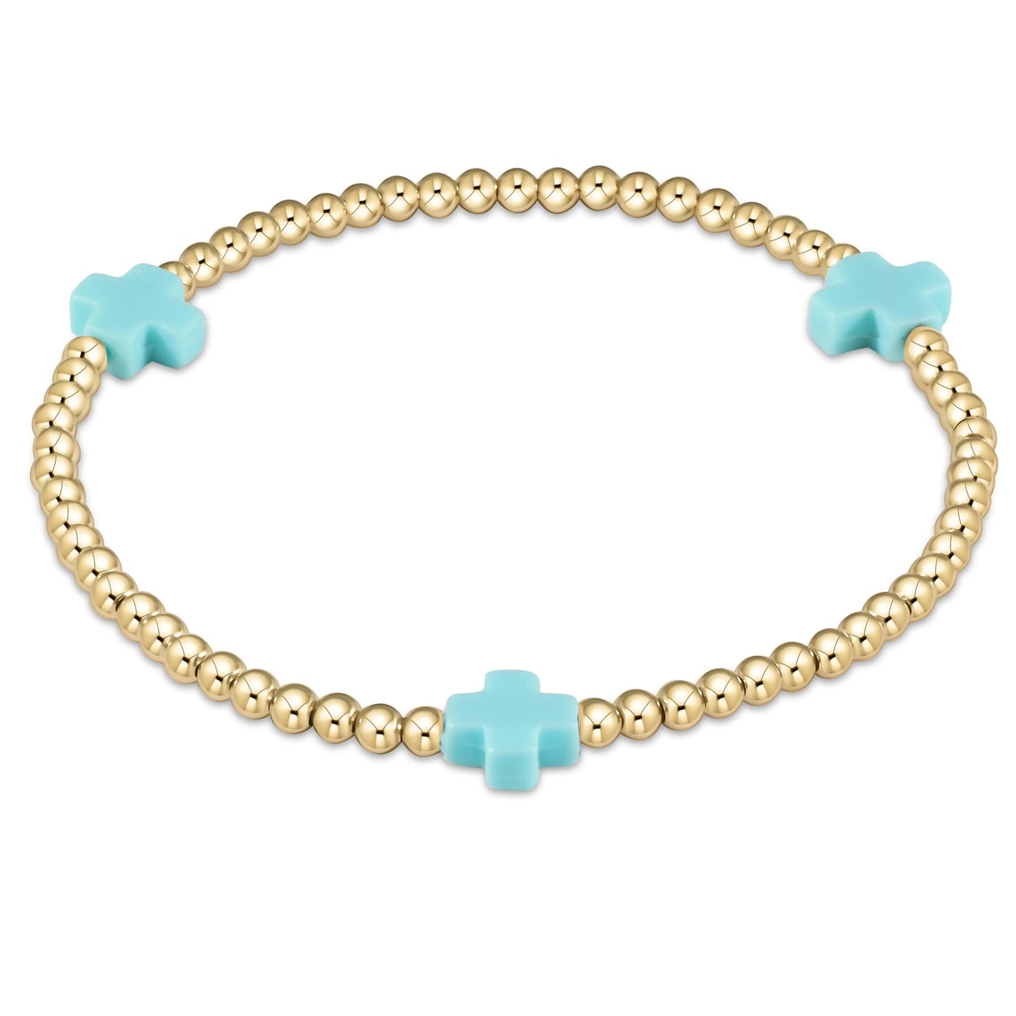 enewton Signature Cross 3mm Gold Bracelet