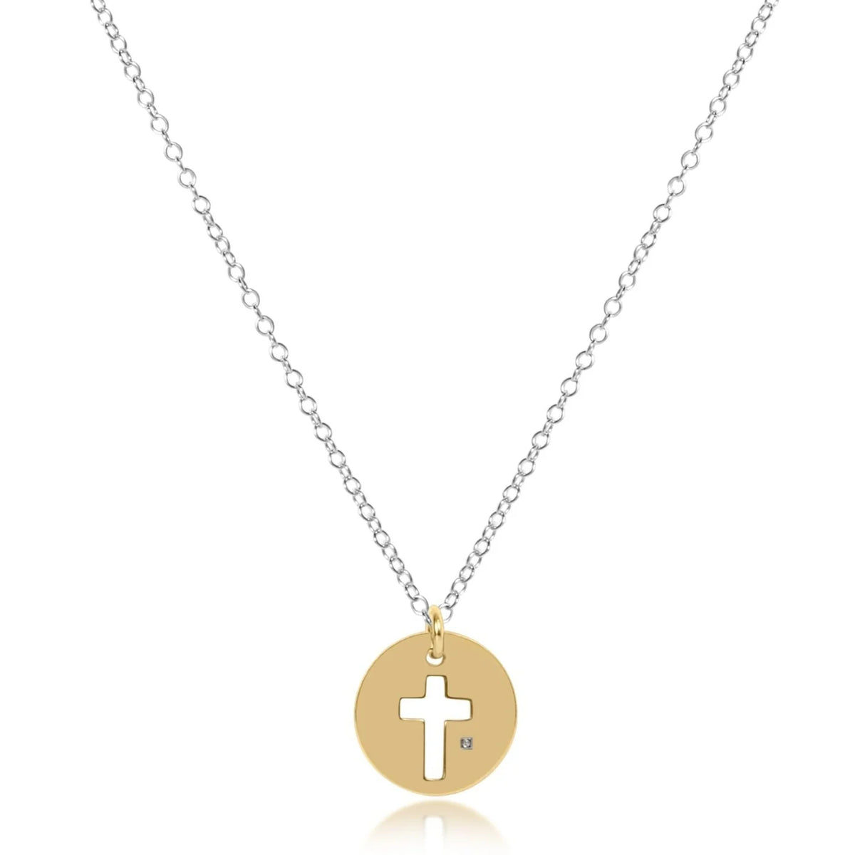 enewton 16" Necklace Mixed Metal - Blessed Gold Disc