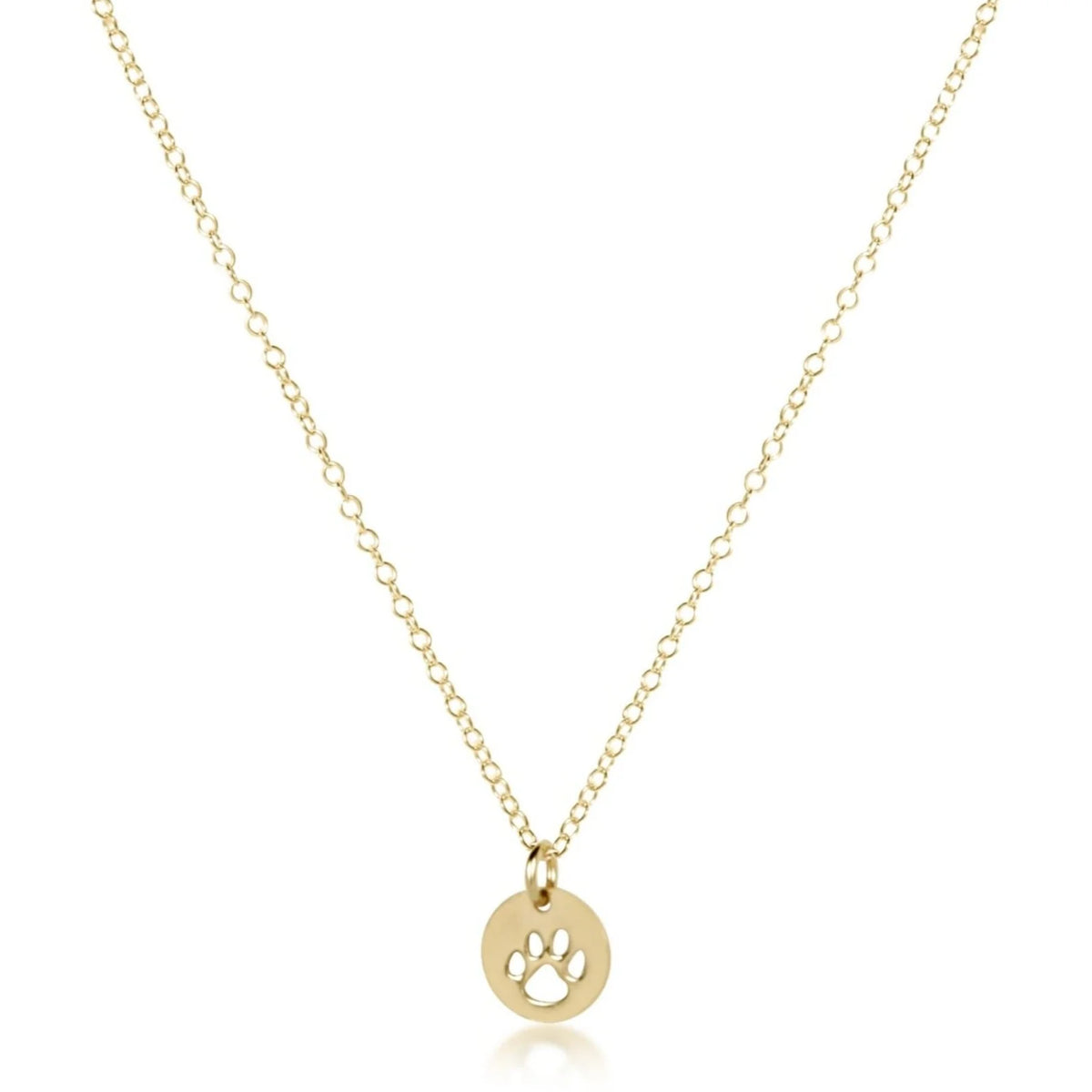 enewton 16" Necklace Gold - Paw Print Small Gold Disc