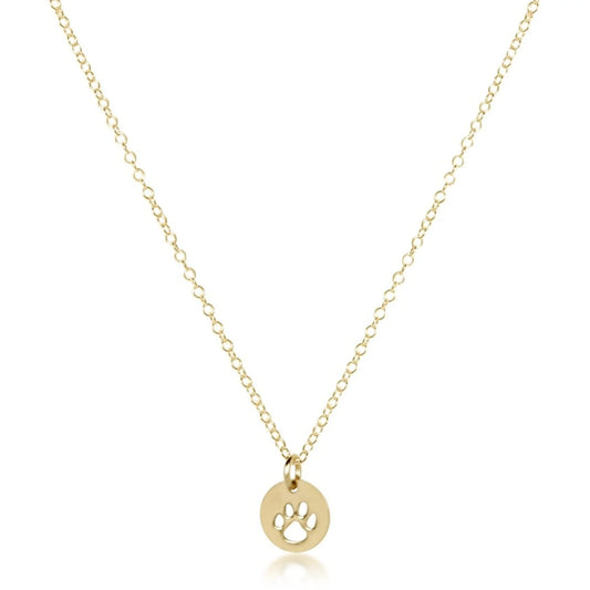 enewton 16" Necklace Gold - Paw Print Small Gold Disc
