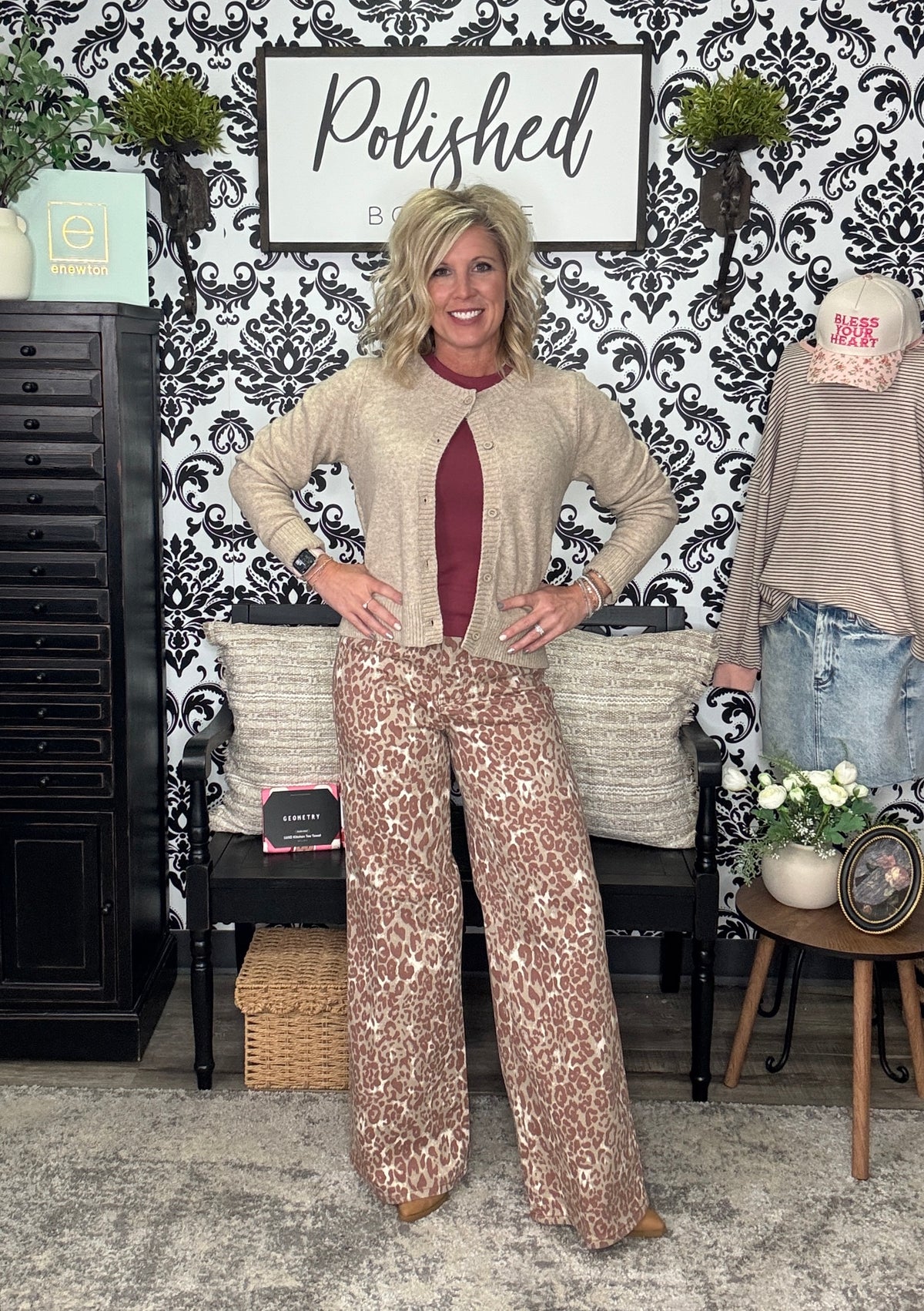 Judy Blue HW T.C. LUX Retro Wide - Winter Leopard