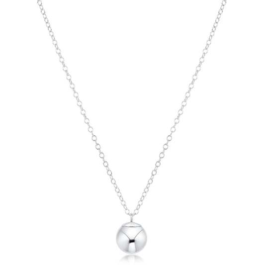 newton 16" Necklace Sterling - Classic Sterling 8mm Charm