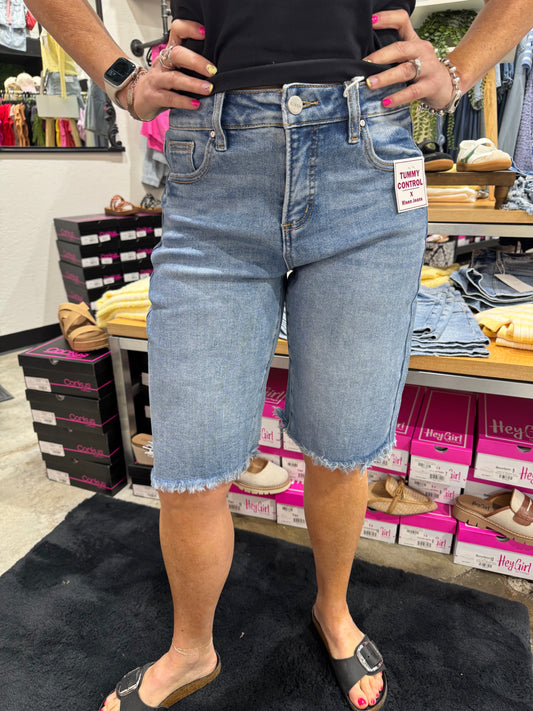 Risen Tummy Control Slouchy Bermuda Shorts