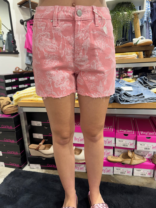 Risen High Rise Floral Printed Shorts