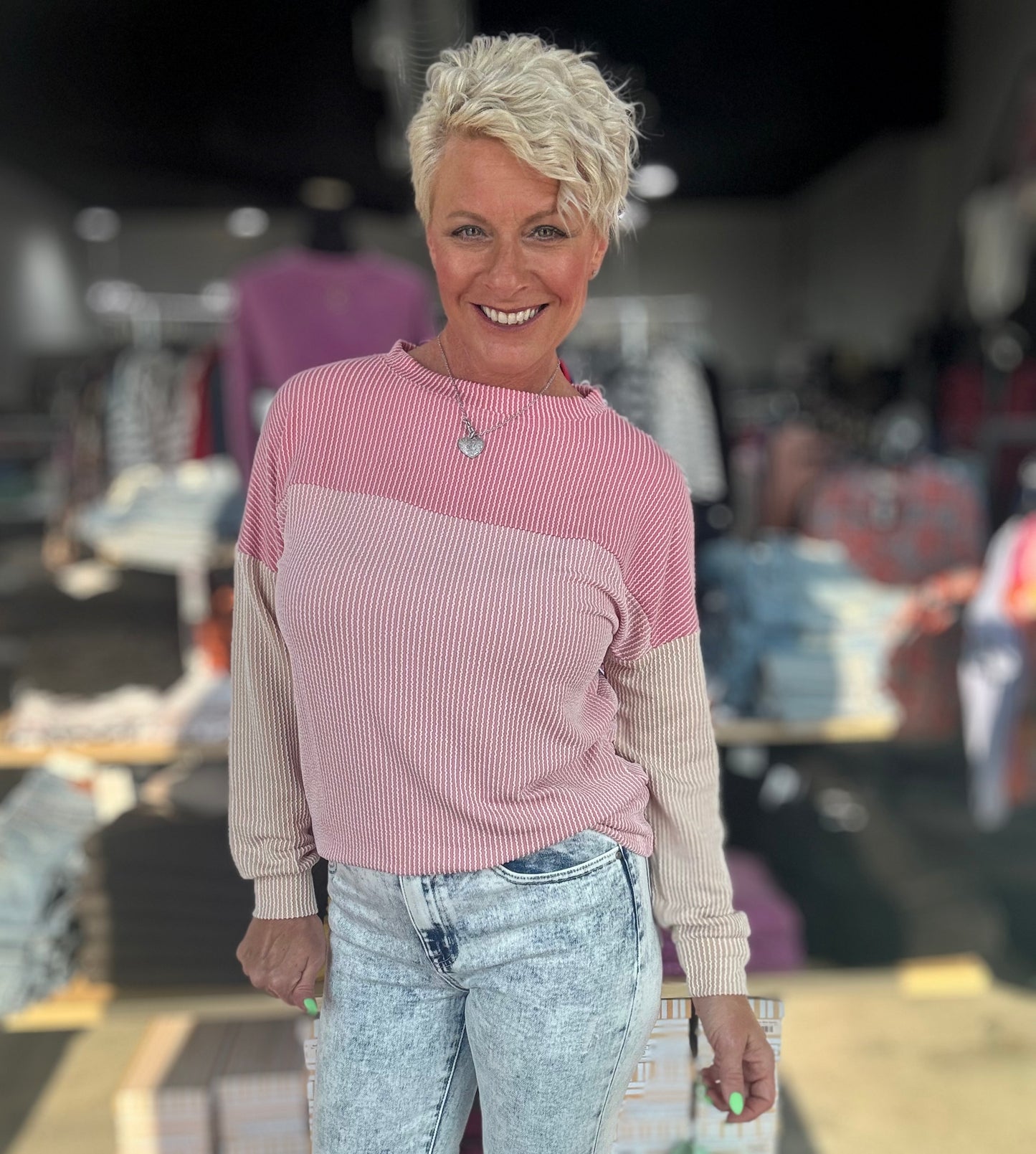 Love All The Pink Long Sleeve Top