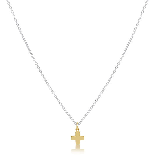 enewton 16" Necklace Mixed Metal - Signature Cross Gold Charm